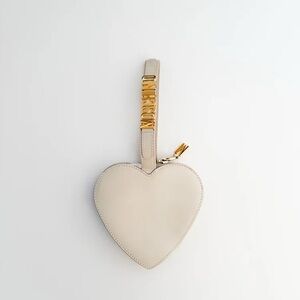Moschino Vintage 1990’s Leather Heart Wristlet Bag
